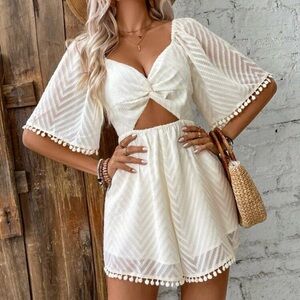 SHEIN Frenchy Women's Corset Top Cutout Lace-U romper